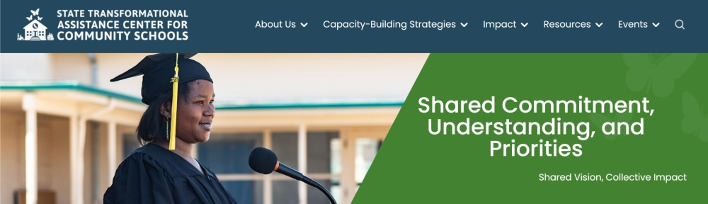 header banner on STAC website that shows high contrast colors for accessibility compliance